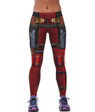 Womens 3D Print Red Armor Legging Breathable Sweat Movement Youga Leggings High Waist Stretchy Legging Ankle Length Jeggins