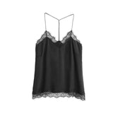Lace Cami Top Korean Style 2017 Women Casual Sleeveless Lace Crop Top Vest Black Spaghetti Strap Lace V Neck Camisole
