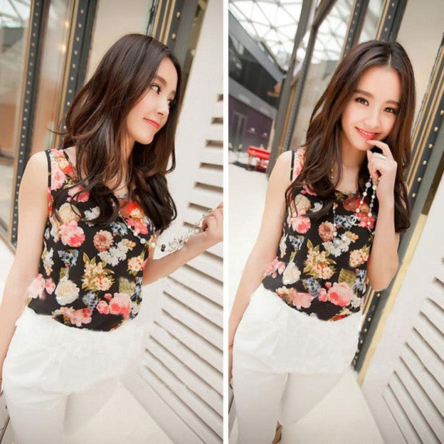 JECKSION Spring Summer Women'sasual Chiffon Sleeveless Shirt Blouse  size Vest Women Casual Waistcoat Vests Ladies Clothing