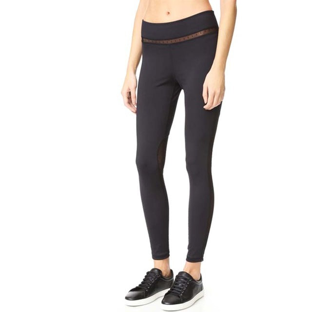 W-Yunna Fashion New Mesh Transparent Patchwork Yuga Pants Stretchy Sporting Fitness Leggings Women Sexy Workout Legging Jeggin