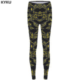 KYKU Unicorn Leggings Flower 3d pants Pink Sexy Leggings  High Waist  leggins  Trousers Women Jeggins Funky Fitness Elastic New