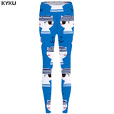 KYKU Unicorn Leggings Flower 3d pants Pink Sexy Leggings  High Waist  leggins  Trousers Women Jeggins Funky Fitness Elastic New