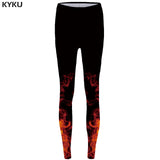 KYKU Unicorn Leggings Flower 3d pants Pink Sexy Leggings  High Waist  leggins  Trousers Women Jeggins Funky Fitness Elastic New