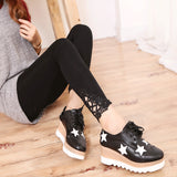 2017 New Womens Cotton Lace Crochet Leggings Hollow Out Diamond Print Flower Pencil Pants Skinny Jeggins Pantalons Mujer LG84