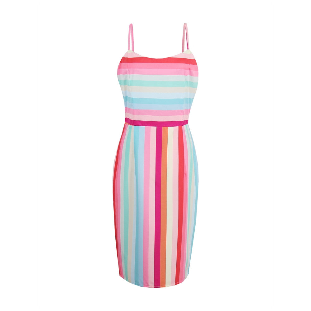 Pink Illusion Sheath Dress