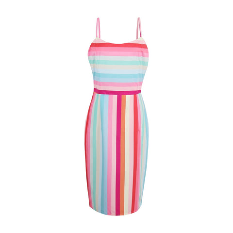 Pink Illusion Sheath Dress