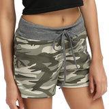 Lady Summer Camouflage Women's Workout Yoga Hot Shorts Drawstring Casual Shorts