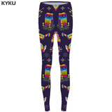 KYKU Brand Robot Leggings Punk 3d pants Illusion Slim Pants  leggins  Stretch Pants  Legging 3d Women Jeggins Funny