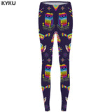 KYKU Brand Robot Leggings Punk 3d pants Illusion Slim Pants  leggins  Stretch Pants  Legging 3d Women Jeggins Funny