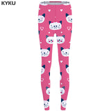 KYKU Brand Robot Leggings Punk 3d pants Illusion Slim Pants  leggins  Stretch Pants  Legging 3d Women Jeggins Funny