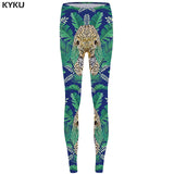 KYKU Brand Robot Leggings Punk 3d pants Illusion Slim Pants  leggins  Stretch Pants  Legging 3d Women Jeggins Funny