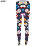 KYKU Brand Robot Leggings Punk 3d pants Illusion Slim Pants  leggins  Stretch Pants  Legging 3d Women Jeggins Funny