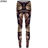 KYKU Brand Robot Leggings Punk 3d pants Illusion Slim Pants  leggins  Stretch Pants  Legging 3d Women Jeggins Funny