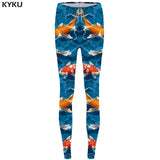KYKU Brand Robot Leggings Punk 3d pants Illusion Slim Pants  leggins  Stretch Pants  Legging 3d Women Jeggins Funny