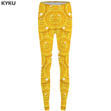 KYKU Brand Robot Leggings Punk 3d pants Illusion Slim Pants  leggins  Stretch Pants  Legging 3d Women Jeggins Funny