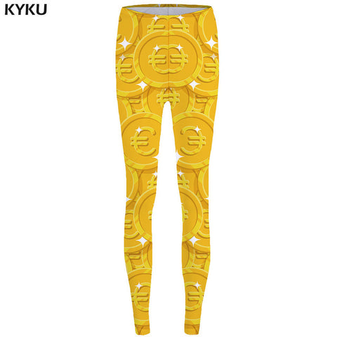 KYKU Brand Robot Leggings Punk 3d pants Illusion Slim Pants  leggins  Stretch Pants  Legging 3d Women Jeggins Funny