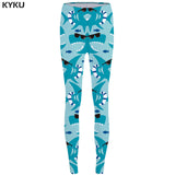 KYKU Brand Robot Leggings Punk 3d pants Illusion Slim Pants  leggins  Stretch Pants  Legging 3d Women Jeggins Funny