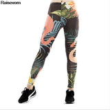 Flamingos Leggings Women Ankle Length High Waist Legging Sexy Hip Push Up Pants Sportswear 3D Leggins Workout Legins Jeggins